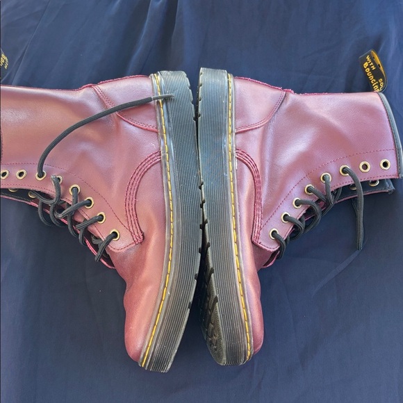 DR. MARTENS Luana Combat Boot Cherry Red BRAND NEW - Picture 5 of 8